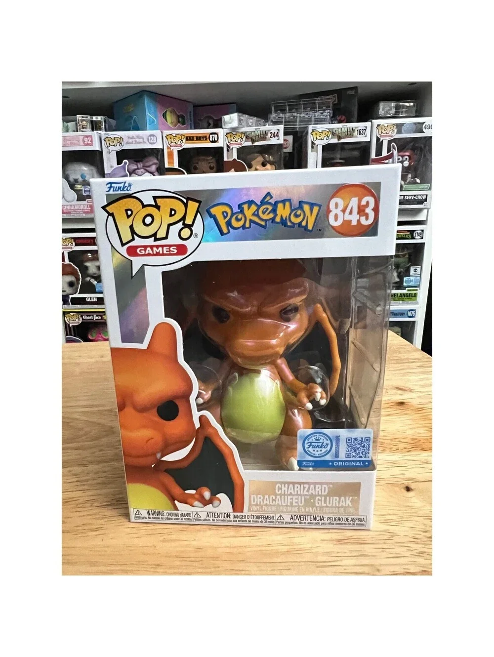 EXCLUSIVE PEARLESCENT Charizard Funko Pop #843 Pokemon Games Nintendo Pokecenter